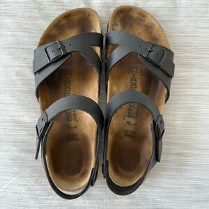 Birkenstock Black-Strapped Sandals, 39 narrow